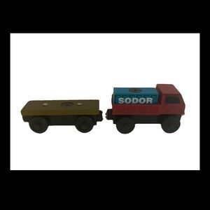 Lorry 1 & Flatbed Train Cars Thomas the Train & friends Wooden Vintage